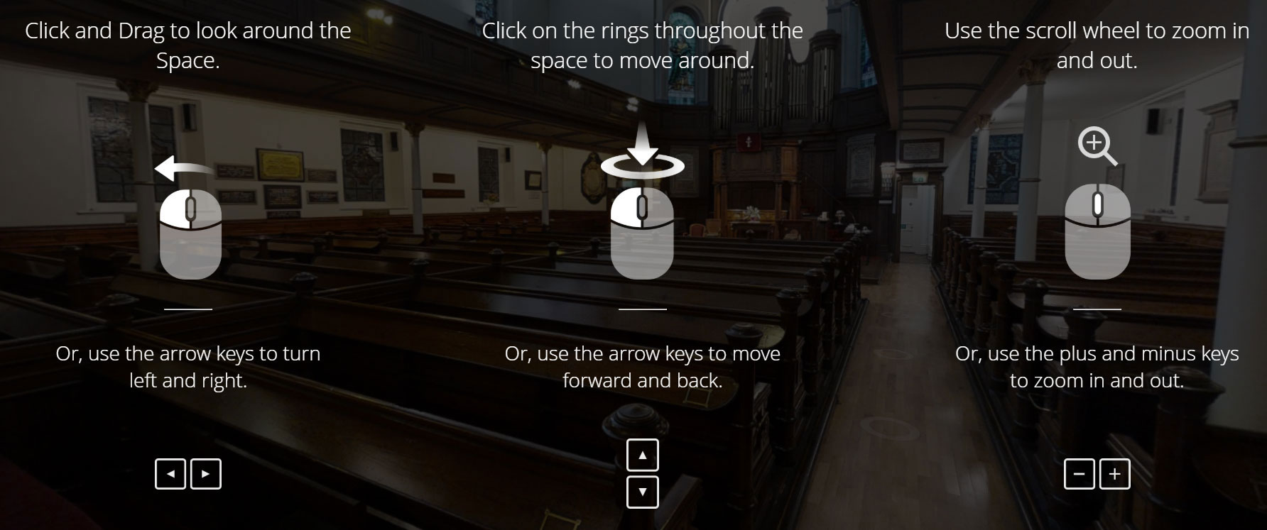 Virtual Tour mouse controls