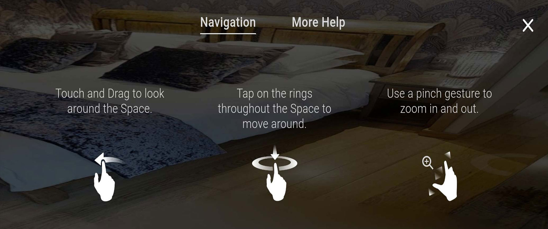 Virtual Tour touch controls