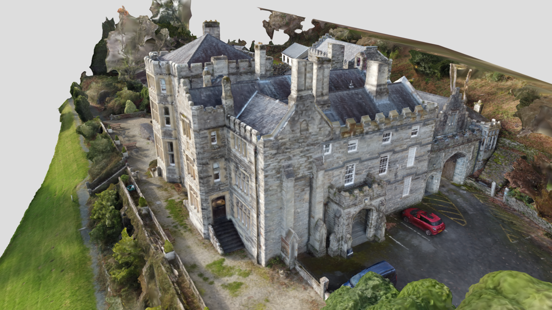 When you're location scouting and you've found a great location, provide your client with a full 3D interactive external view. You can view the terrain and buildings around in 3D like you're looking at a dolls house. Zoom in or zoom out, you can see a detailed view from all angles.