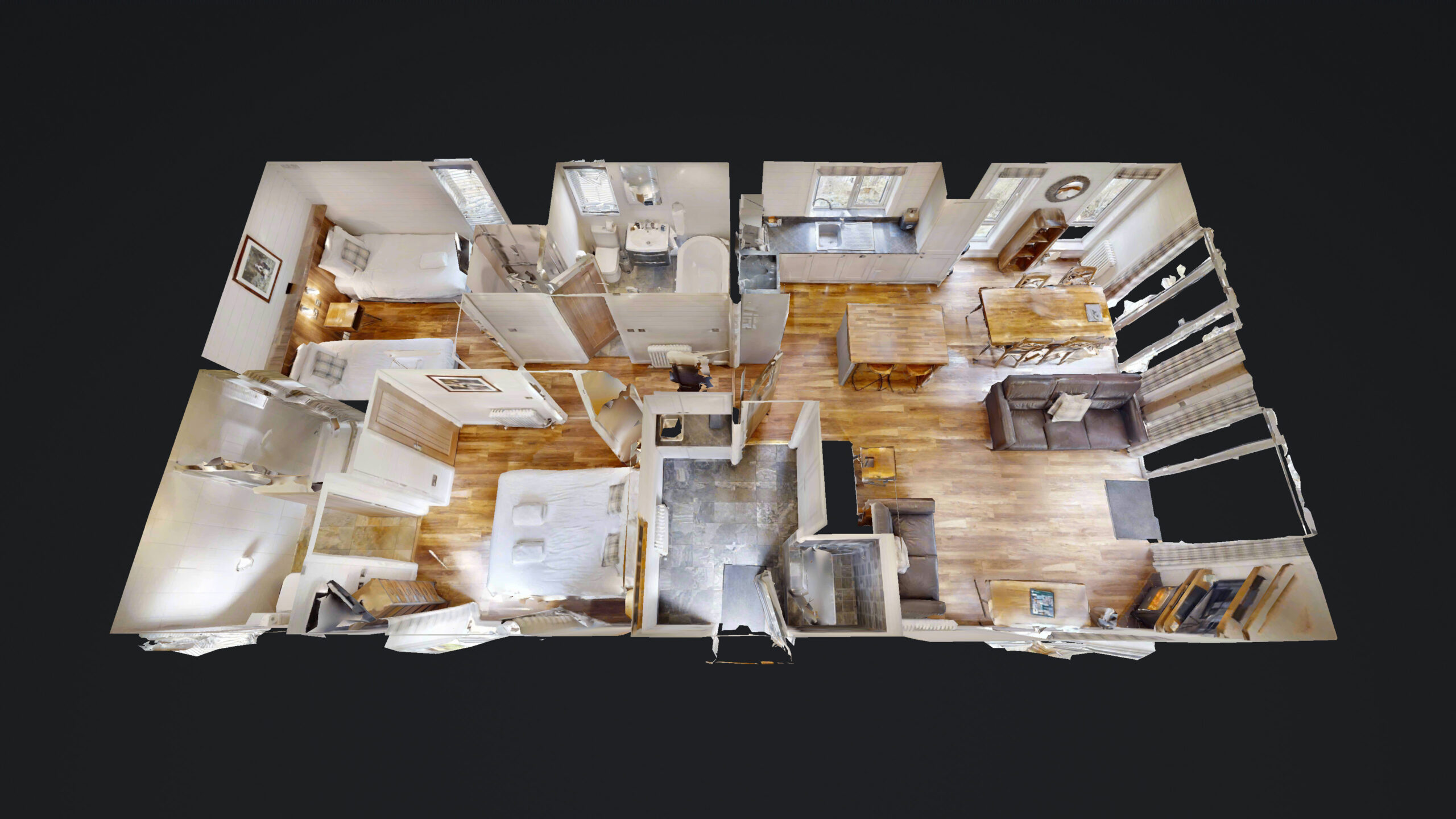Floor plan options for lodges, holiday homes, Airbnb or holiday villas - 2D floor plans compared against 3D floor plans and photographic floor plans